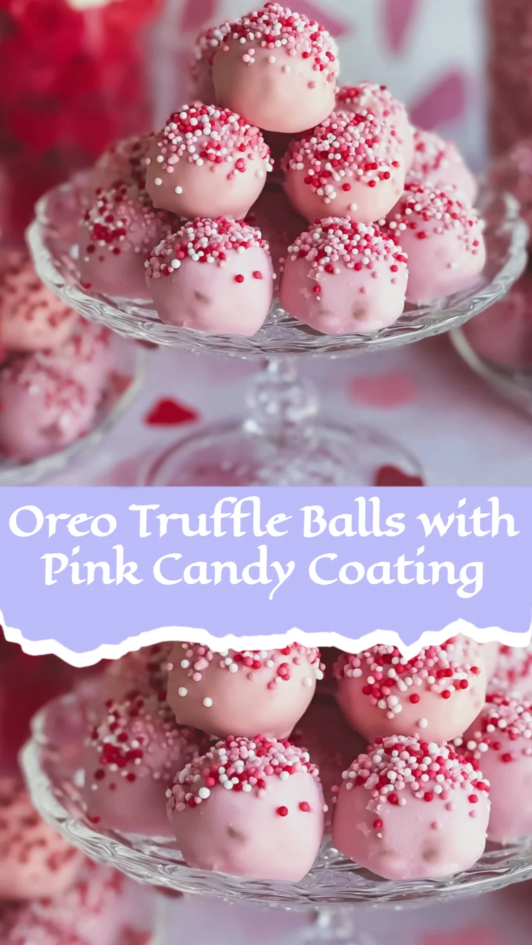 Oreo Truffle Balls with Pink Candy Coating