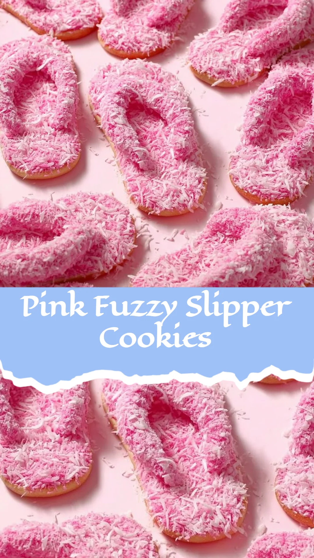 Pink Fuzzy Slipper Cookies